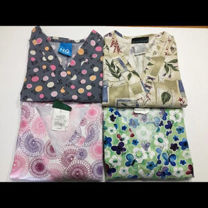 Bundle of 4 Scrub Tops XS / S